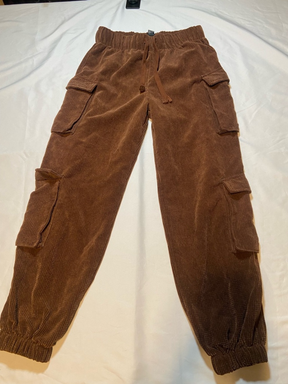 Forever 21 Men's Brown Corduroy Cargo Joggers